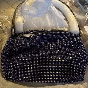 Elegant Women's Mini Bag in Black and Silver